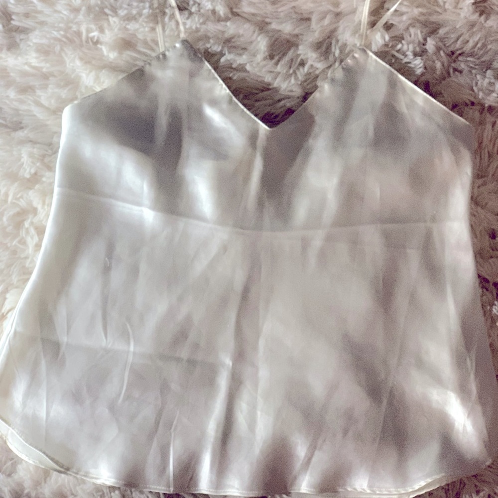 White silk cami